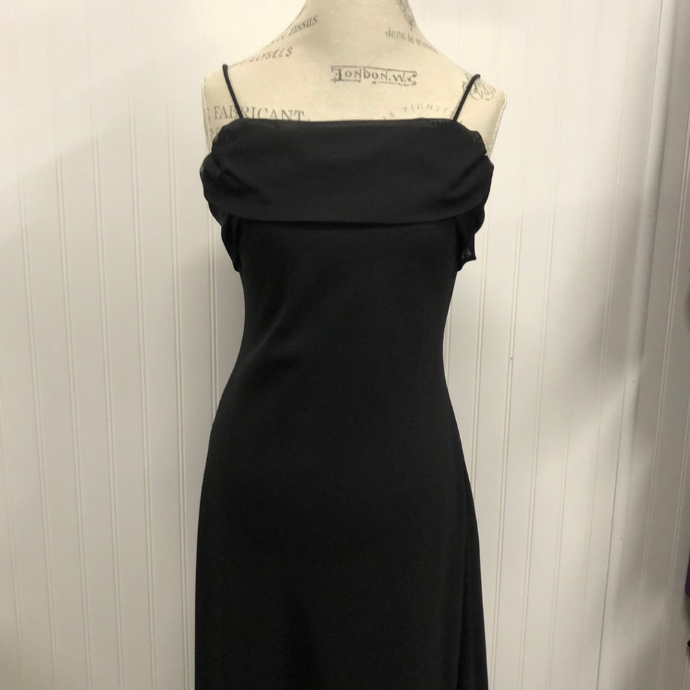 Betsy & Adam black full length dress